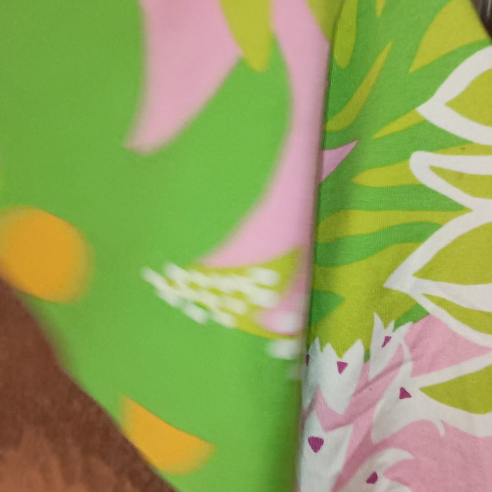 Trina Turk Pink Green La Palma Off The Shoulder One Piece S Swimsuit Bodysuit - Picture 5 of 7